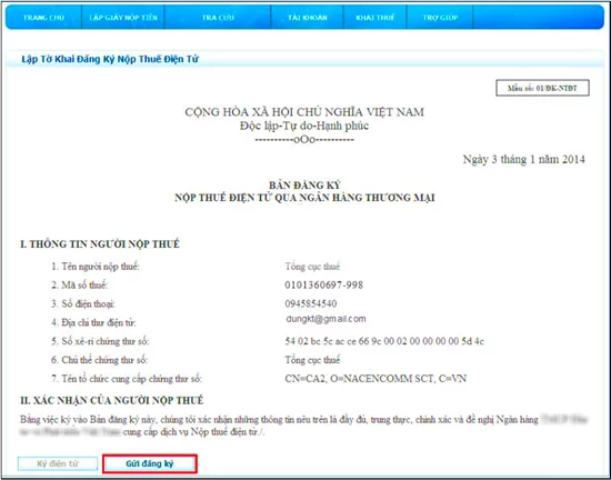 Đăng nhập vào hệ thống